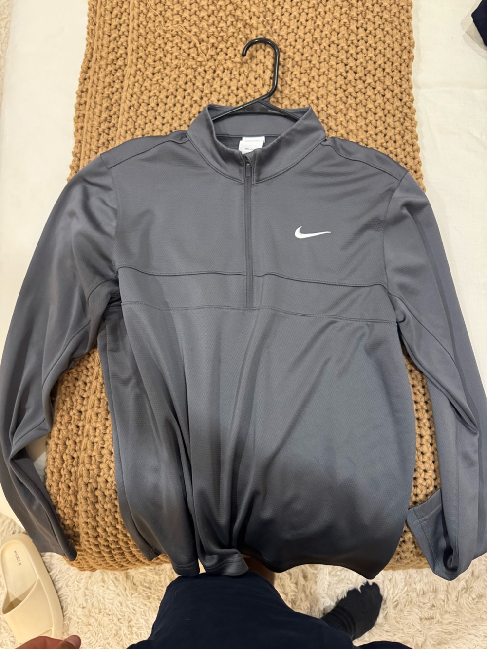 Nike Men's Gray Half-Zip Performance Jacket